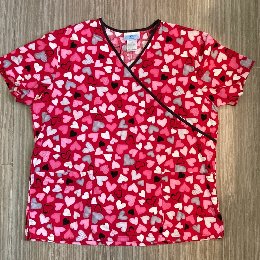 L Valentine’s Day Scrub Top by SB Scrubs